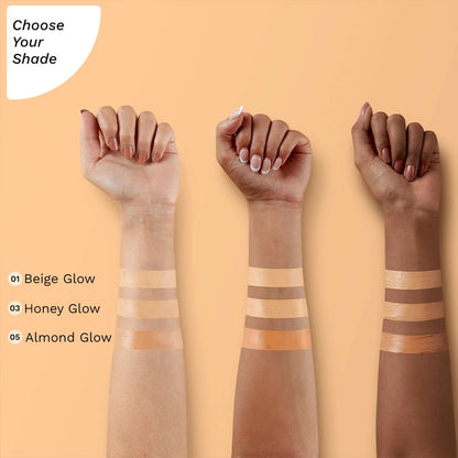 Pilgrim Glow BB Cream SPF 50 PA++++ Instant Spot Coverage Matte Finish Vitamin C Infused - Honey Glow