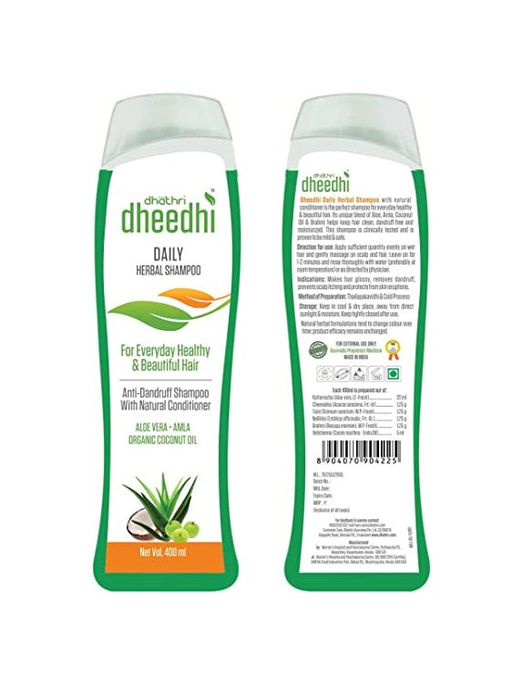 Dhathri Ayurveda Dheedhi Daily Herbal Shampoo