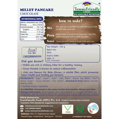 TummyFriendly Foods Millet Pancake Mix - Chocolate, Veggies