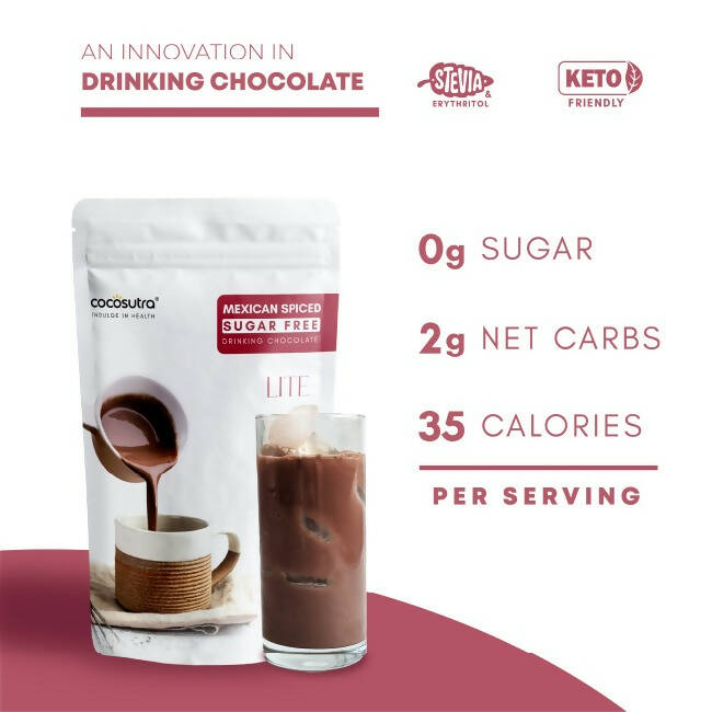 Cocosutra Lite -Sugar Free Drinking Chocolate Mix - Mexican Spiced