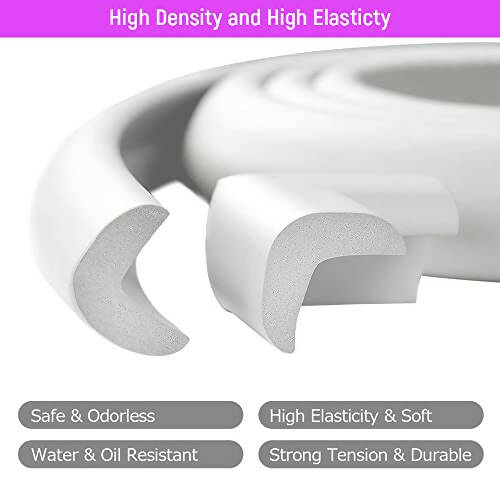 Safe-O-Kid Edge Guards, Baby Proofing Edge 5 Mtr Furniture Edge Bumper Guards, Edge Guard For Baby/ Toddlers, White