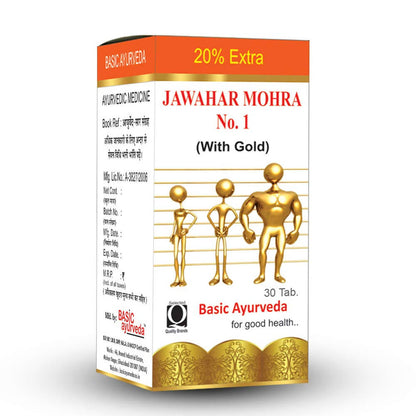 Basic Ayurveda Jawahar Mohra No.1 (With Gold) Tablet