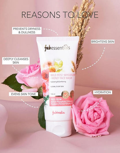 Fabessentials Wild Rose Wheatgerm Honey Face Wash