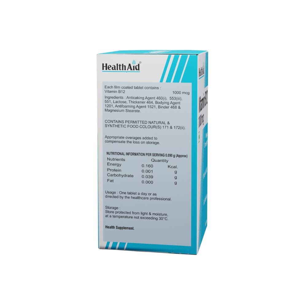 HealthAid Vitamin B12 1000 mcg Mega Strength Tablets