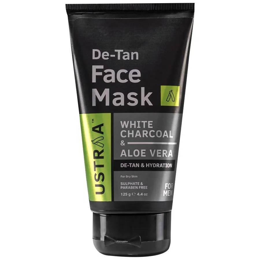 Ustraa Charcoal & Alove Vera De-Tan White Face Mask