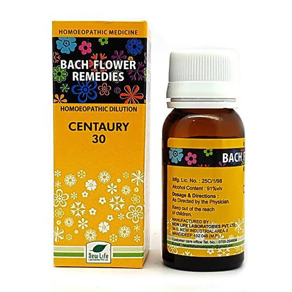 New Life Homeopathy Bach Flower Remedies Centaury 30 Dilution
