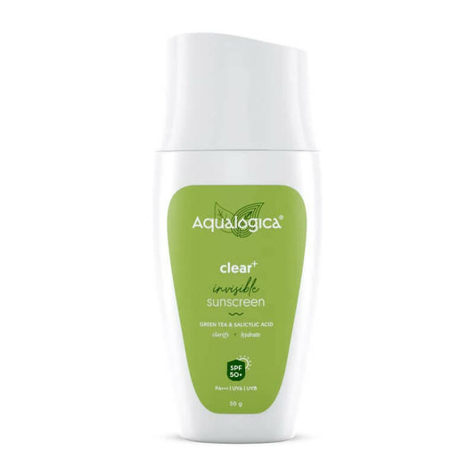 Aqualogica Clear+ Invisible Sunscreen with Green Tea & Salicylic Acid - BUDNE
