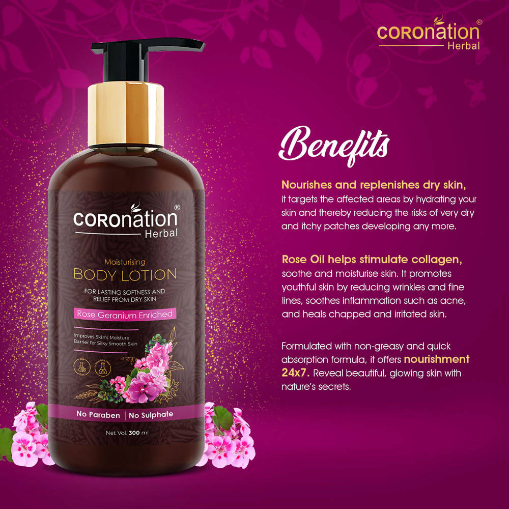 Coronation Herbal Rose Geranium Enriched Body Lotion