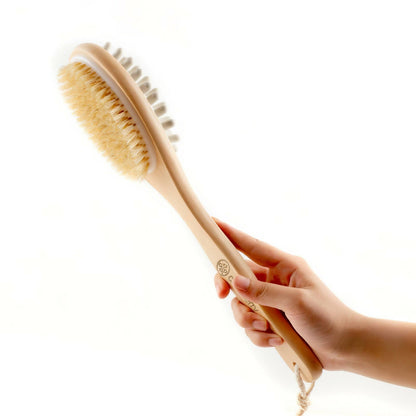 Careberry Dual-Action Bamboo Body Brush