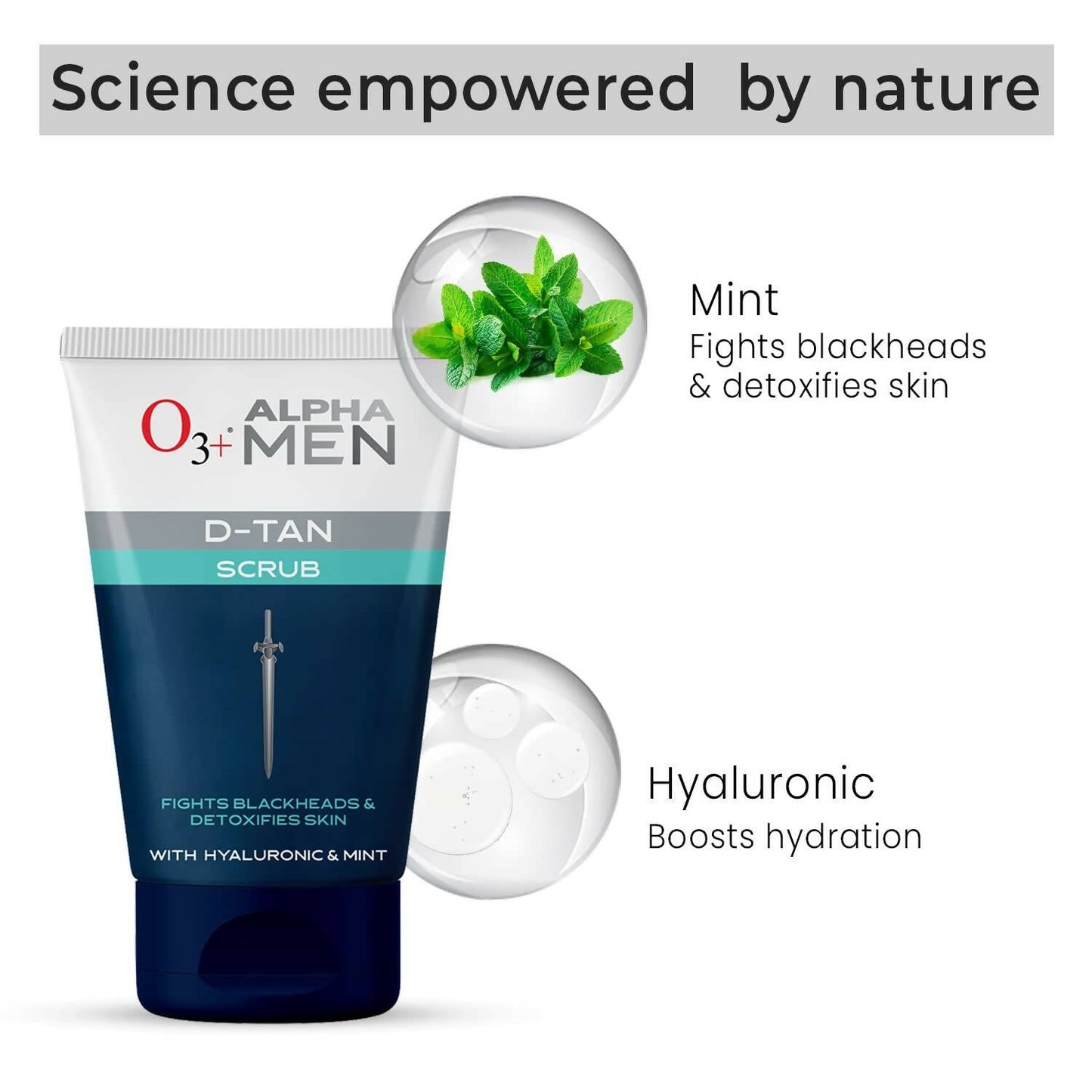 Professional O3+ Acno D-TAN Scrub With Hyaluronic & Mint