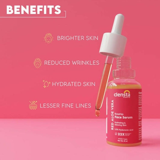 Clensta Red Aloe Vera Rosehip Face Serum