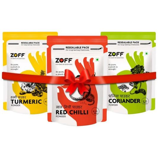 Zoff Foods CTC Combo - Red Chili, Coriander & Turmeric Powder -  USA, Australia, Canada 