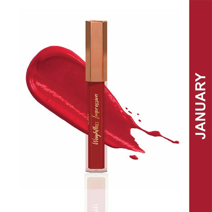 FLiCKA Weightless Impression 01 January - Red Matte Finish Liquid Lipstick