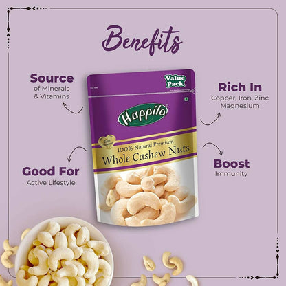 Happilo Premium Super Value Combo (Californian Almonds, Whole Cashews, Pistachios, Seedless Green Raisins)