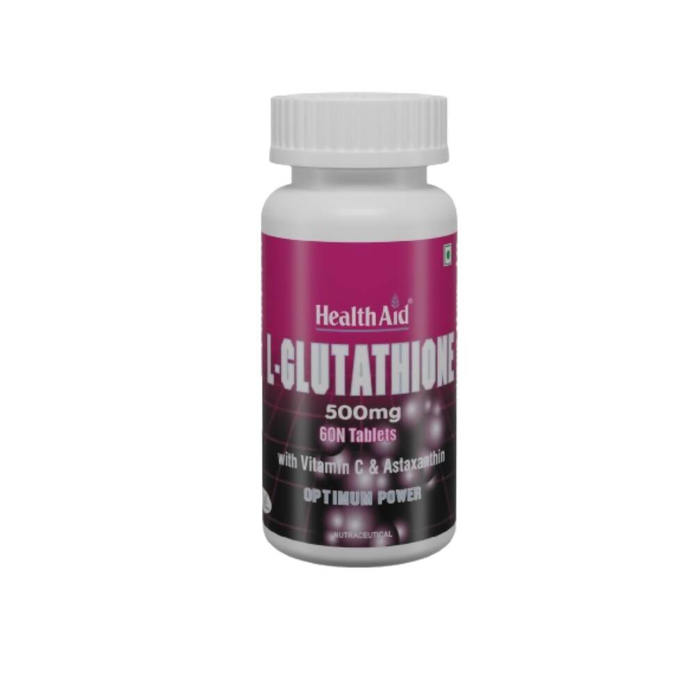 HealthAid L-Glutathione 500 mg with Vitamin C and Astaxanthin Tablets - BUDEN