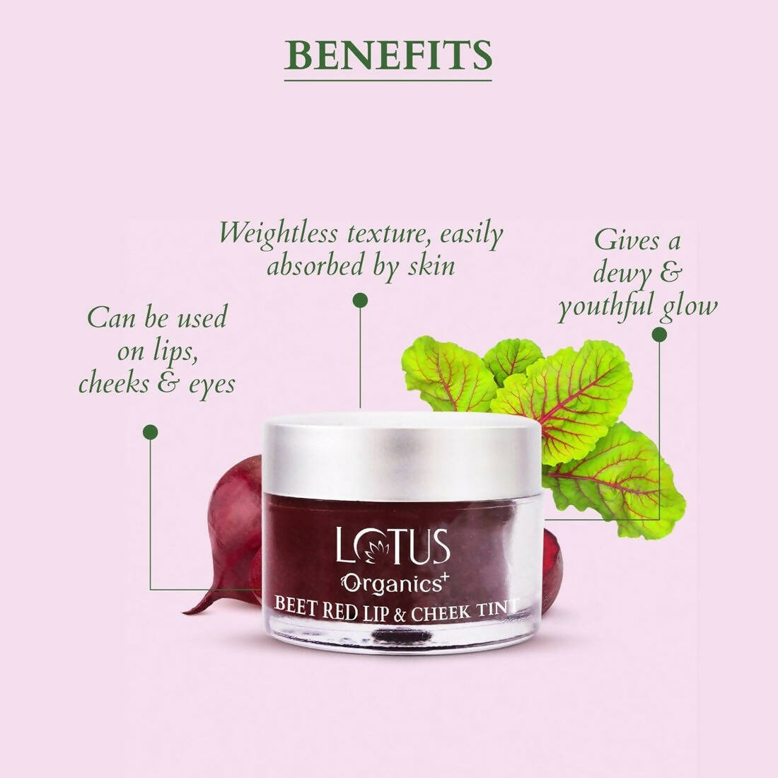 Lotus Organics+ Beet Red Lip & Cheek Tint