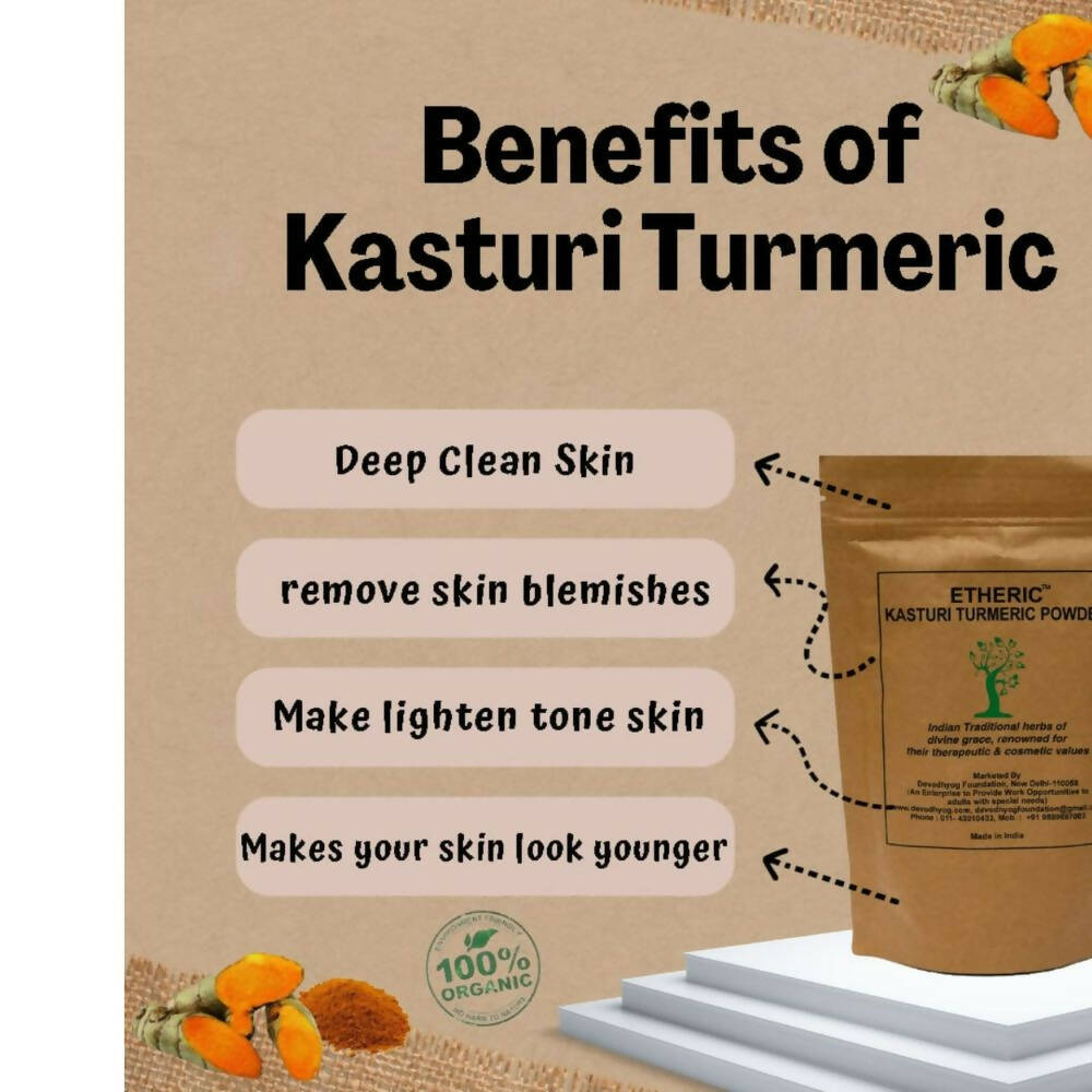 Etheric Wild Kasturi Turmeric Powder for Skin Care & Whitening