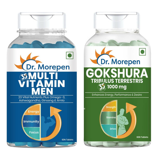 Dr. Morepen Gokshura & Multivitamin Men Tablets Combo - usa canada australia