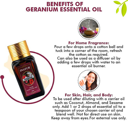 Inatur Geranium Pure Essential Oil