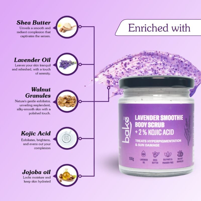 Bake 2% Kojic Acid Lavender Smoothie Body Scrub