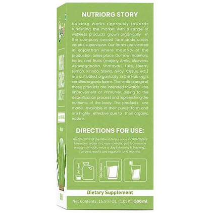 Nutriorg Wheat Grass Juice with Giloy & Tulsi