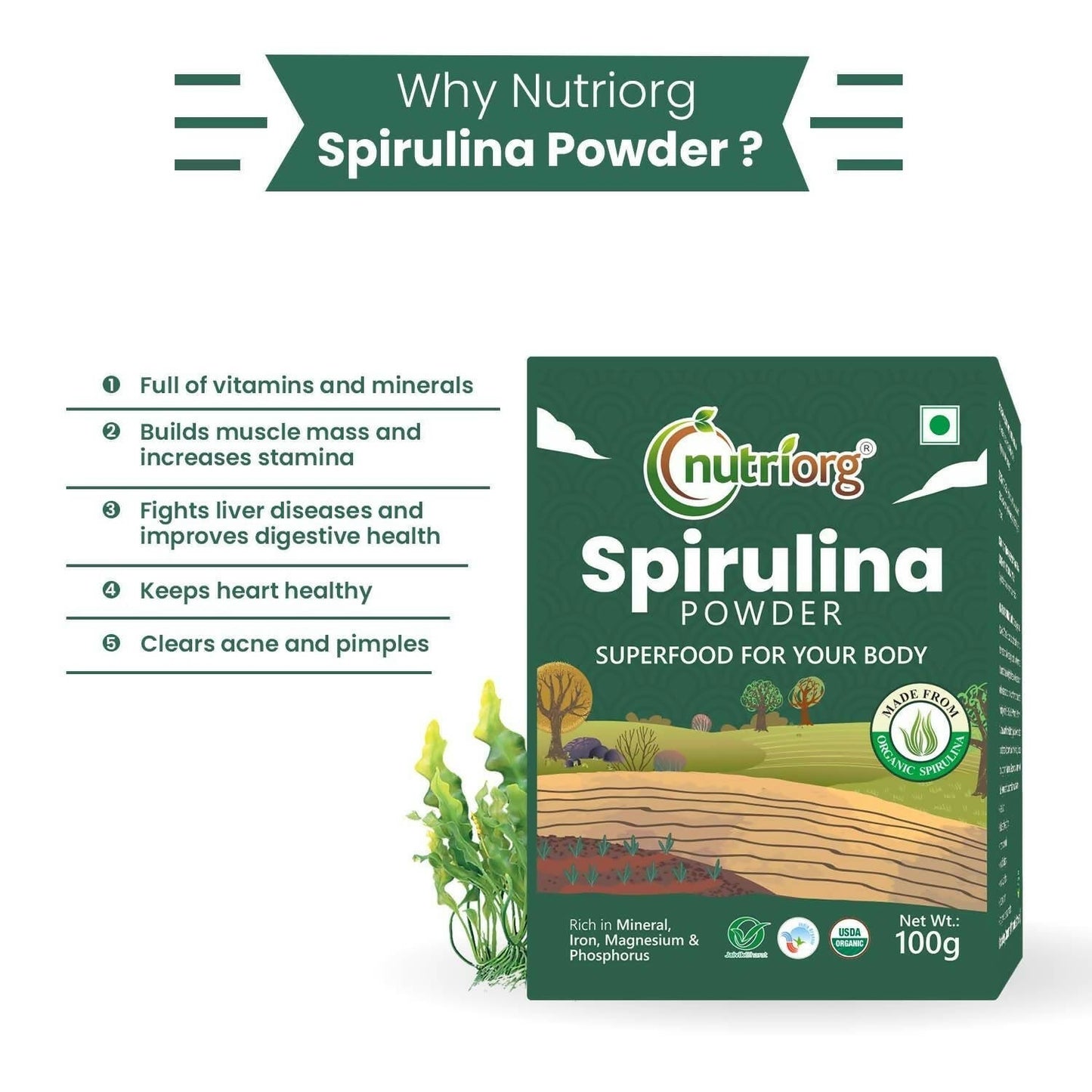 Nutriorg Spirulina Powder