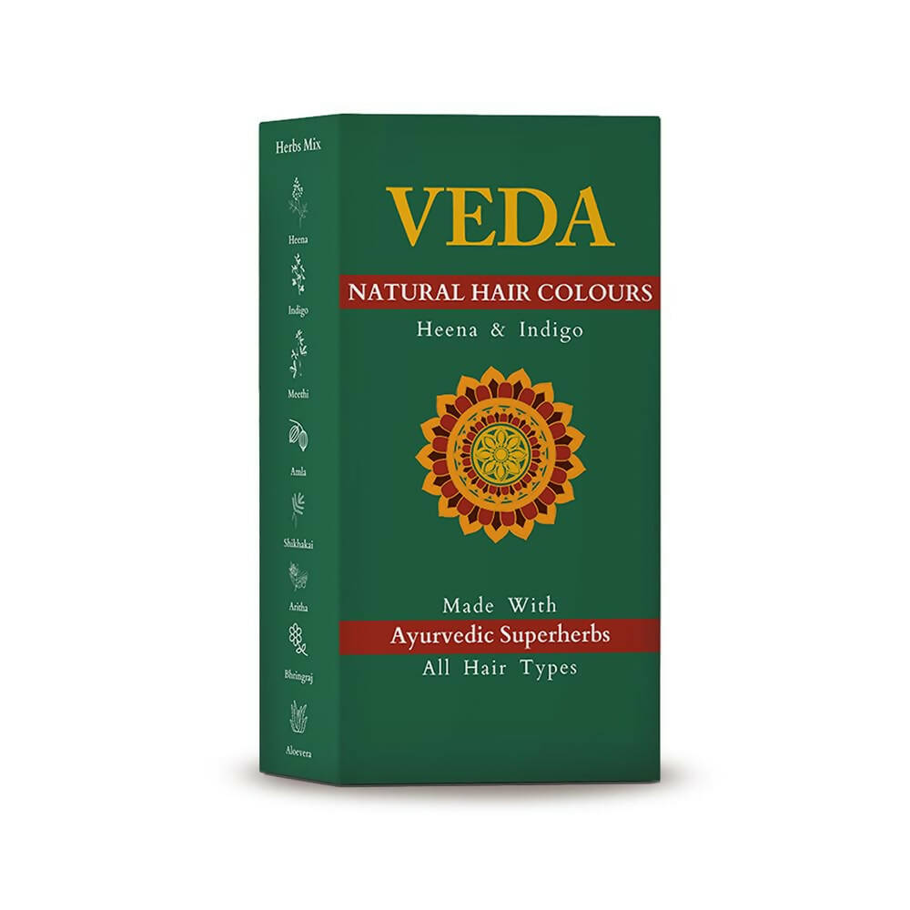 Veda Natural Colors For Black Hair - Henna & Indigo - BUDNE