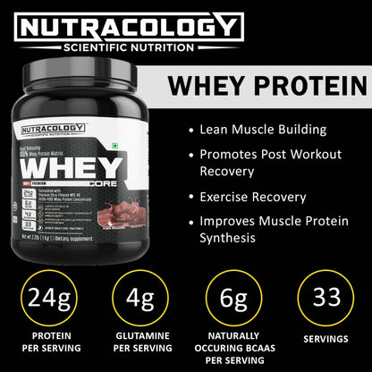 Nutracology Whey Core Whey Protein For Muscle Strength & Stamina
