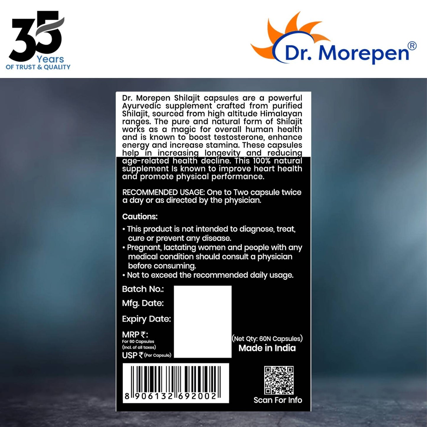 Dr. Morepen S J Capsules and Testosterone Booster Tablets Combo