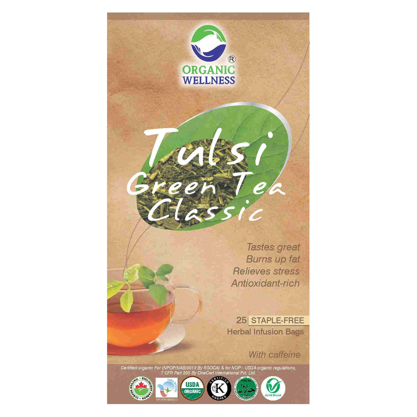 Organic Wellness Tulsi Green Tea Classic Teabags