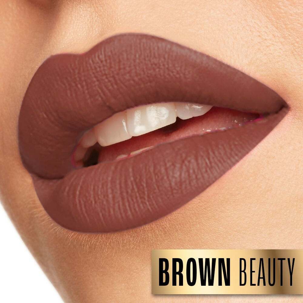 Lakme Absolute Beyond Matte Lipstick - 301 Brown Beauty