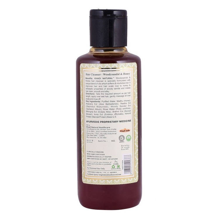 Khadi Natural Woodysandal & Honey Hair Cleanser