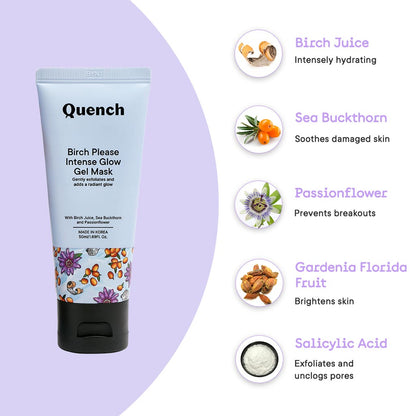 Quench Botanics Birch Please Intense Glow Gel Mask