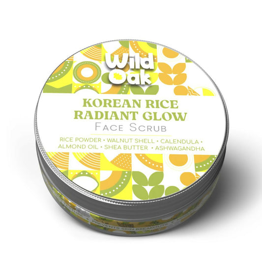 Wild Oak Korean Rice Radiant Glow Face Scrub - BUDNE