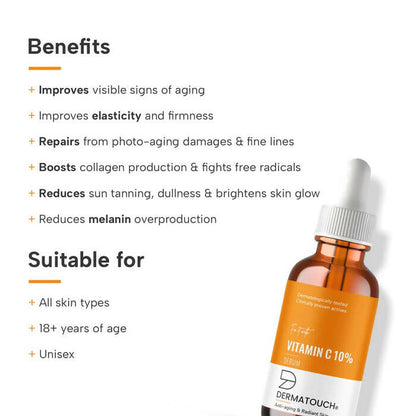 Dermatouch Vitamin C 10% Serum For Anti-aging & Radiant Skin