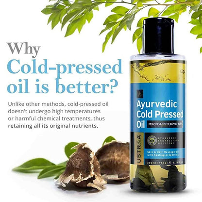Ustraa Moringa and Curry Leaves Ayurvedic Cold Pressed Oil