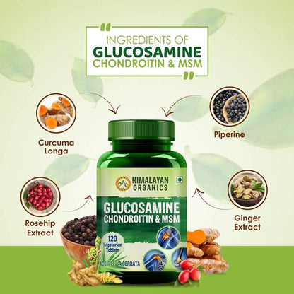 Himalayan Organics Glucosamine Chondroitin & MSM Vegetarian Tablets