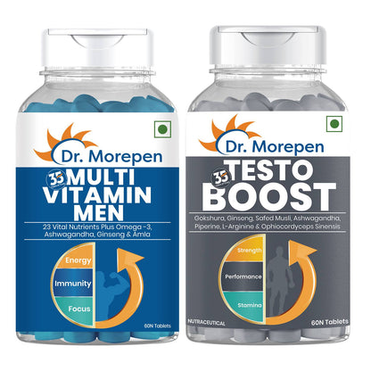 Dr. Morepen Testo Boost and Multivitamin Men Tablets Combo - usa canada australia