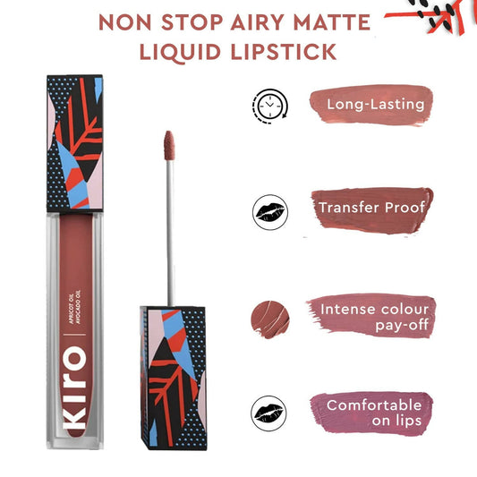 Kiro Airy Matte Liquid Lipstick - Nutmeg Nude (Chocolate Brown)