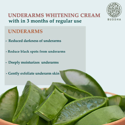 Buddha Natural Underarm whitening cream - Helps to Lighten Dark, Discolored Underarms