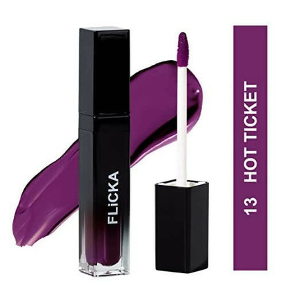 FLiCKA Set and Attack Liquid Matte Lipstick 13 Hot Ticket - Purple
