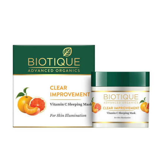 Biotique Advanced Organics Clear Improvement Vitamin C Sleeping Mask - BUDNEN