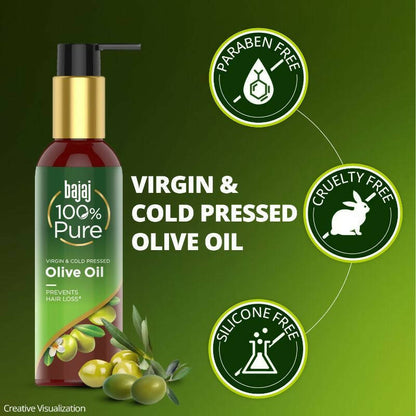 Bajaj 100% Pure Olive Oil for Prevents Hair Loss