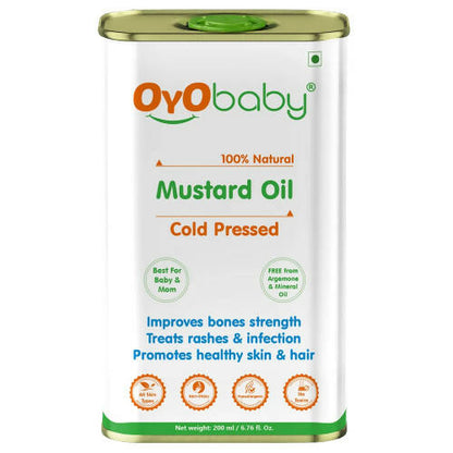 Oyo Baby Natural Mustard Oil - Cold Pressed -  USA, Australia, Canada 