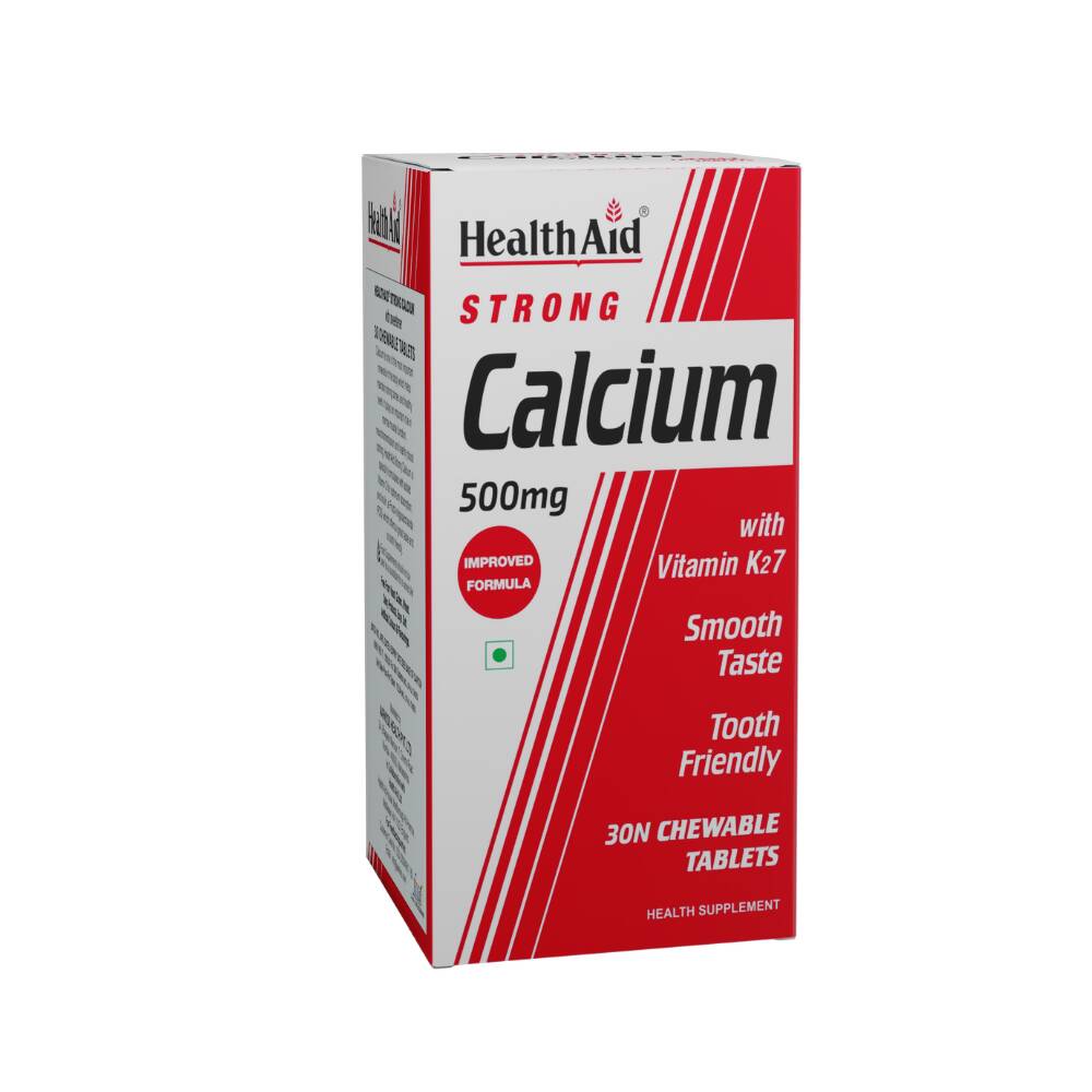 HealthAid Strong Calcium 500 mg Chewable Tablets - BUDEN