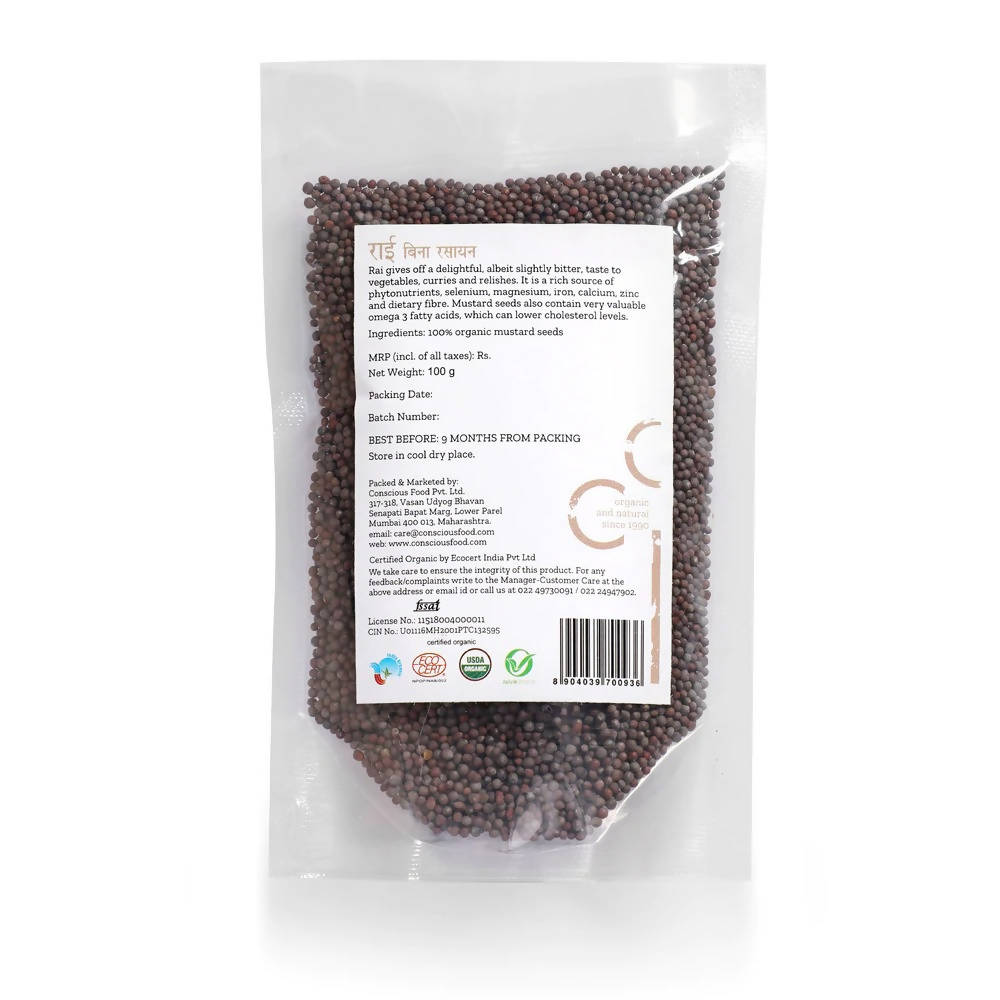 Conscious Food Organic Mustard Seeds (Rai)