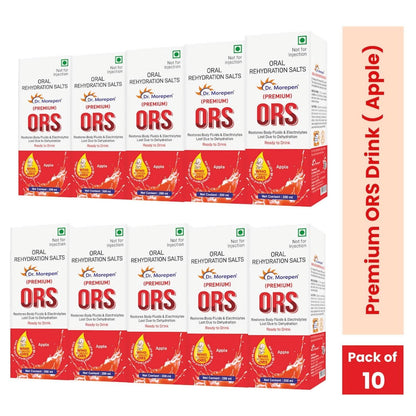 Dr. Morepen Premium ORS Drink With Electrolytes for Instant Hydration Apple Flavour - usa canada australia