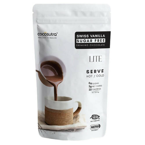 Cocosutra Lite - Sugar Free Drinking Chocolate Mix - Swiss Vanilla - BUDNE