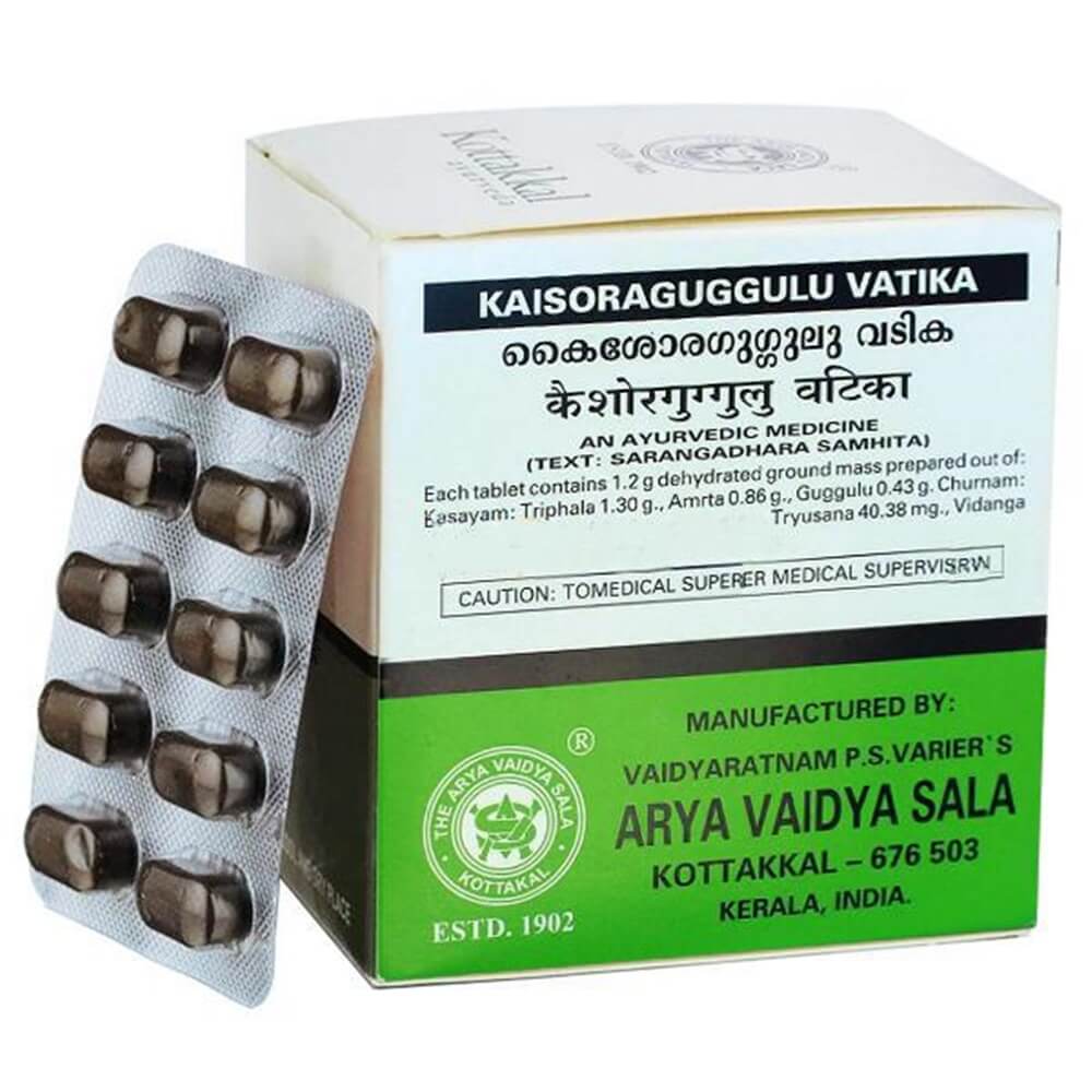 Kottakkal Arya Vaidyasala - Kaisora Guggulu Vatika - 100 Tablets