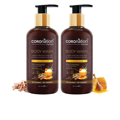 Coronation Herbal Honey and Sandal Body Wash - BUDNE